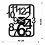 Wallity Enzoclock - S021 Reloj de Pared Decorativo de Metal Negro